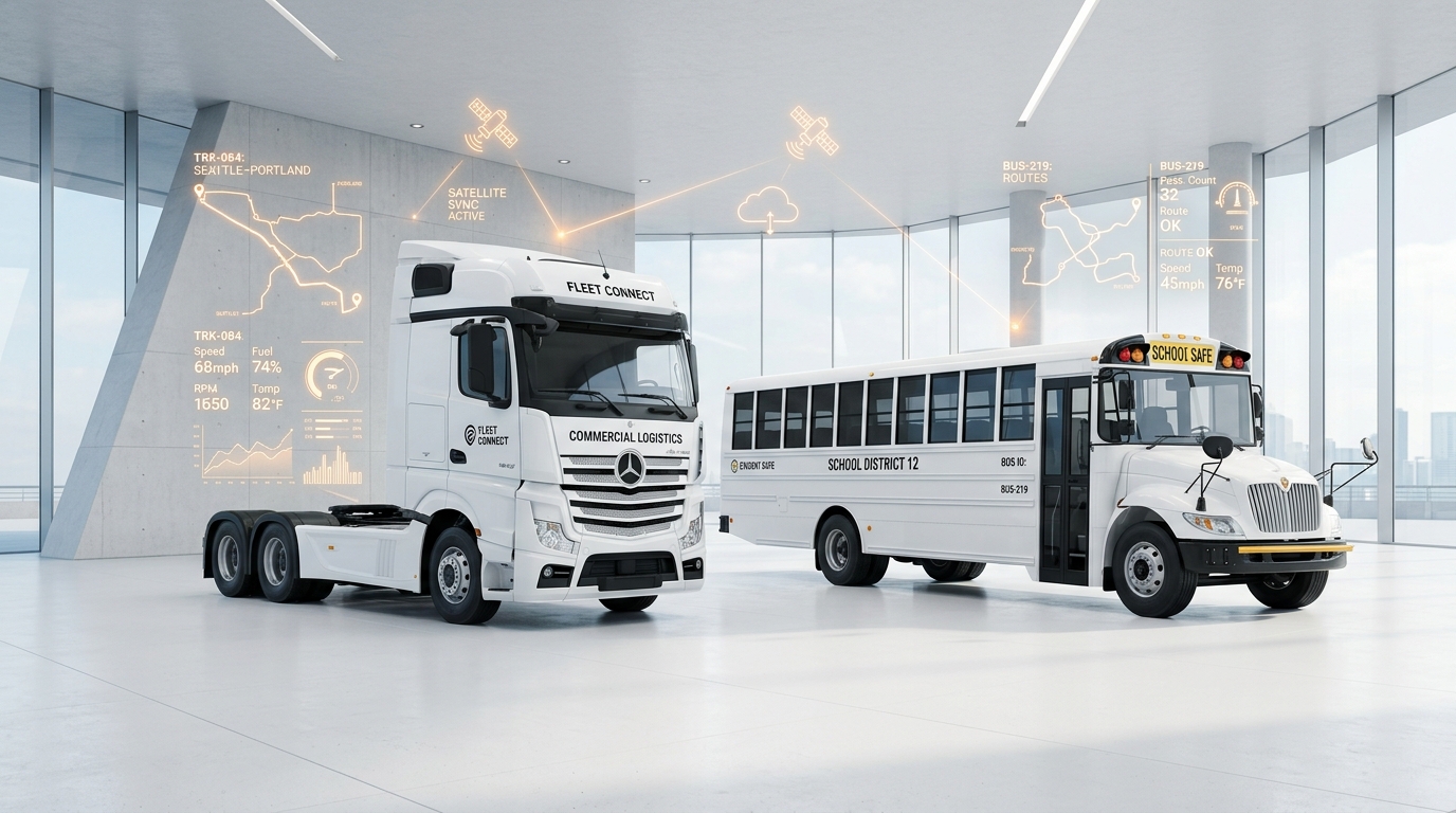 Connected Fleet Telematics - Commercial Truck and School Bus